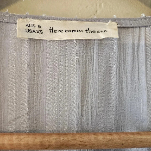 Here Come The Sun Women’s Wrapped  Long Sleeve Mini Casual Dress Grey Size XS. - Picture 13 of 15